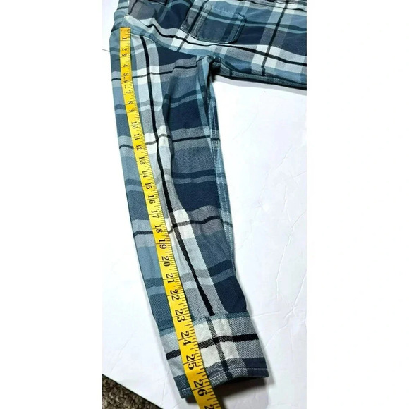 Zara Man Slim Fit Blue/Gray Plaid Button-Up Shirt Size XL/44 - Picture 7 of 12